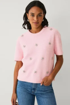 Ellos Collection Kortærmet, strikket trøje^Dame Trøjer & Cardigans