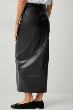 Clearance Collection Lang nederdel i imiteret læder Dame Nederdele