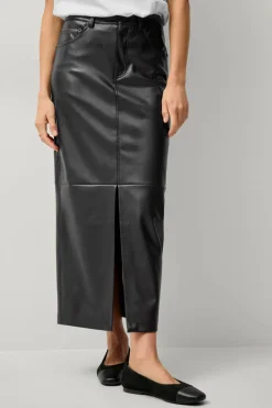Clearance Collection Lang nederdel i imiteret læder Dame Nederdele