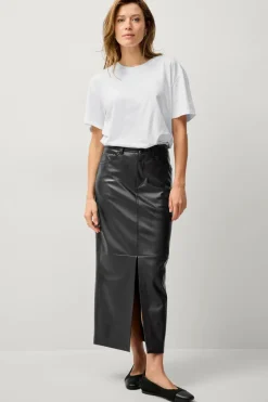 Clearance Collection Lang nederdel i imiteret læder Dame Nederdele