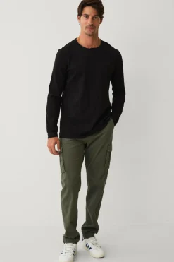 Online Collection Langærmet t-shirt med knaplukning T-Shirts & Tanktoppe