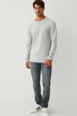 Collection Langærmet t-shirt med knaplukning T-Shirts & Tanktoppe