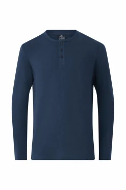 Hot Collection Langærmet t-shirt med knaplukning T-Shirts & Tanktoppe