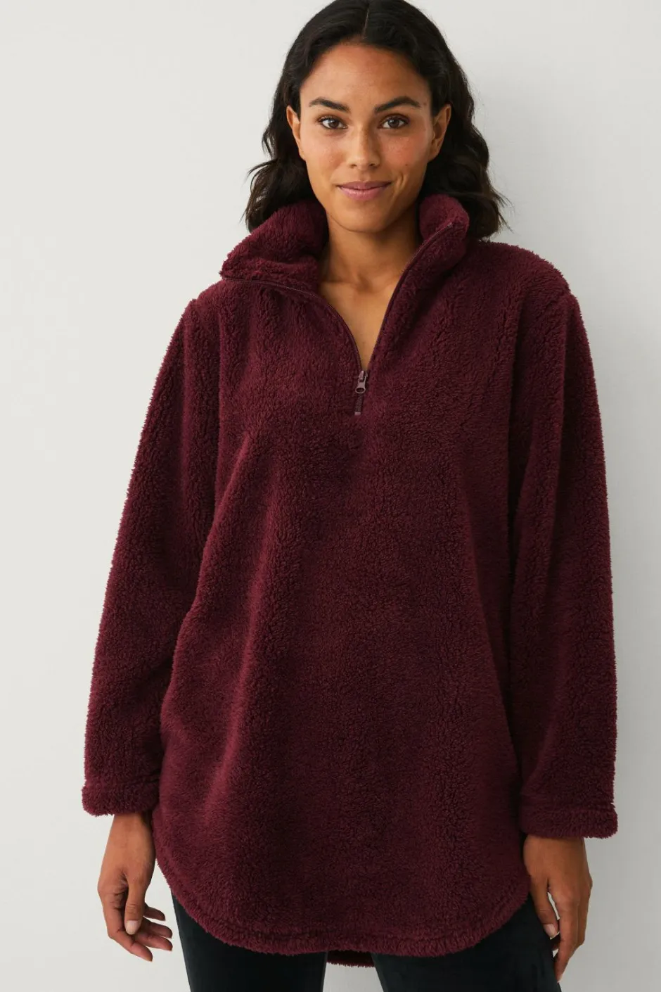 Hot Collection Lang trøje i pile Dame Loungewear & Homewear