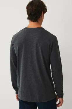 Ellos Collection Langærmet t-shirt med knaplukning^ T-Shirts & Tanktoppe