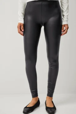Discount Collection Leggings i imiteret læder Dame Basistøj|Tights & Leggings