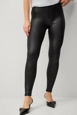 Hot Collection Leggings i imiteret læder Dame Tights & Leggings