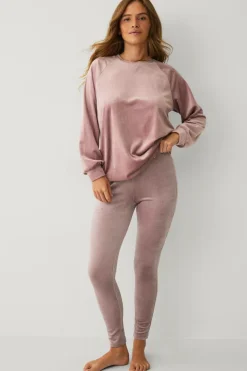 Collection Leggings i velour Dame Loungewear & Homewear|Tights & Leggings
