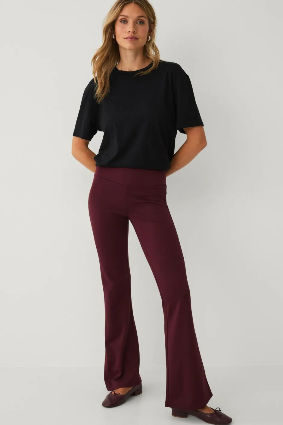 Hot Collection Leggings med bootcut Dame Tights & Leggings