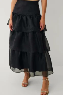 Ellos Collection Maxi nederdel med volanter^Dame Nederdele