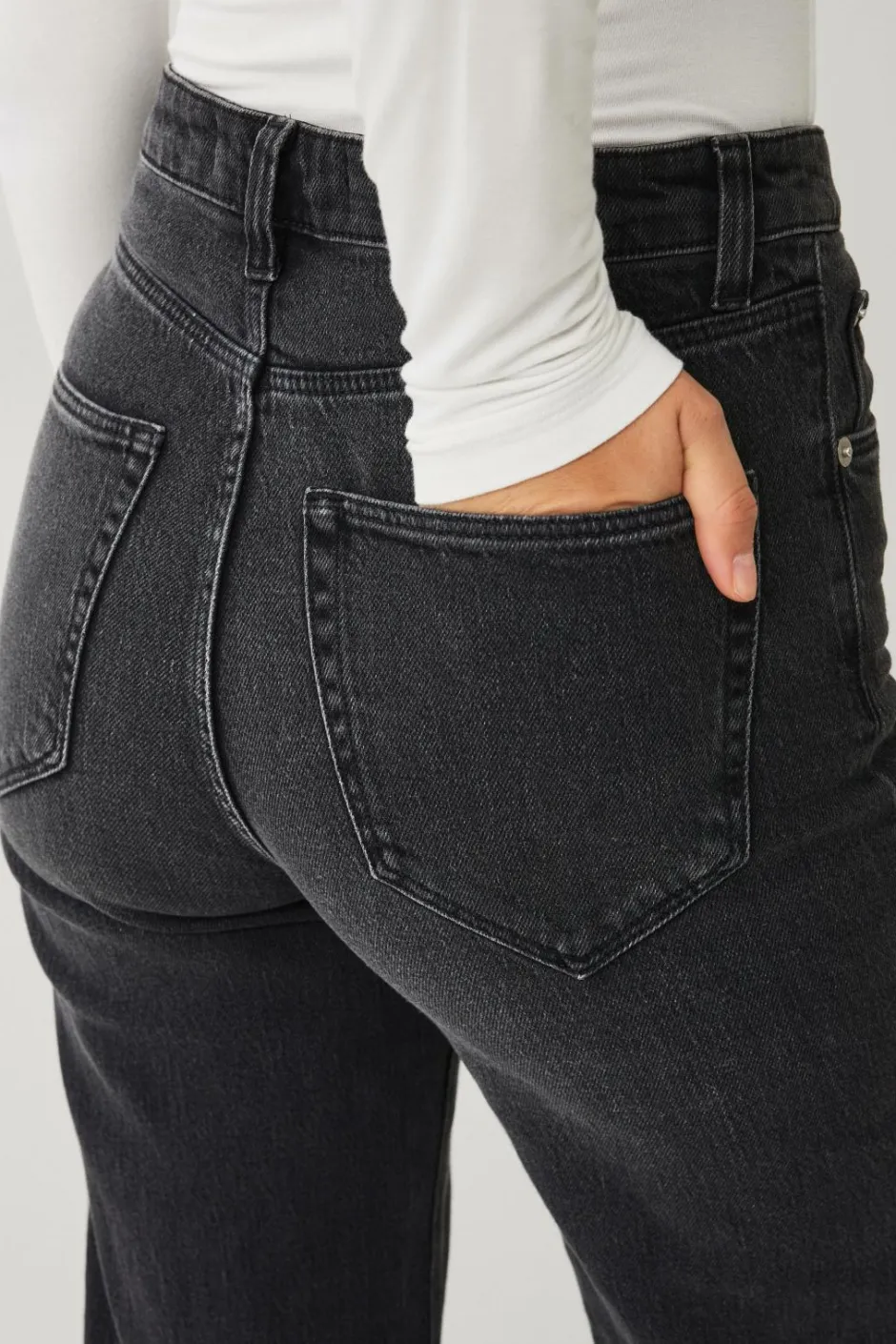 Online Collection Med svaj jeans Med svaj med høj talje Dame Jeans