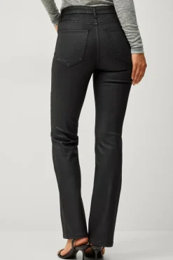 Best Collection Med svaj jeans med coated overflade Dame Jeans