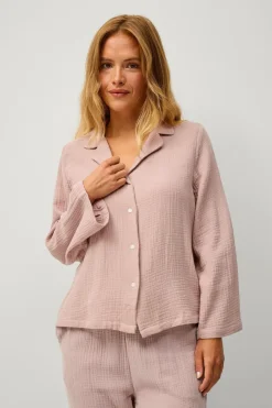 Sale Collection Mønstervævet pyjamasskjorte Dame Nattøj