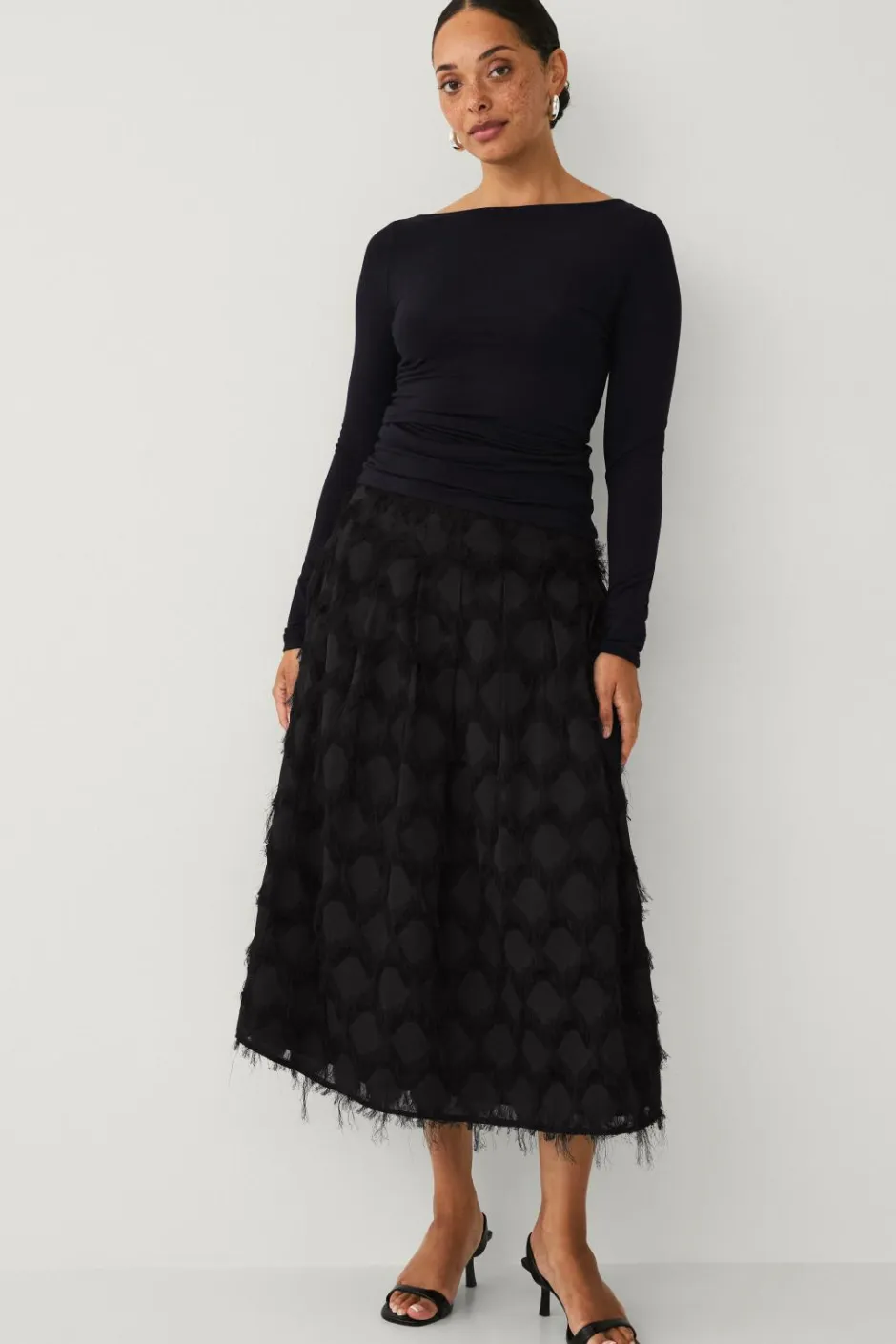 Hot Collection Nederdel med frynser Dame Nederdele