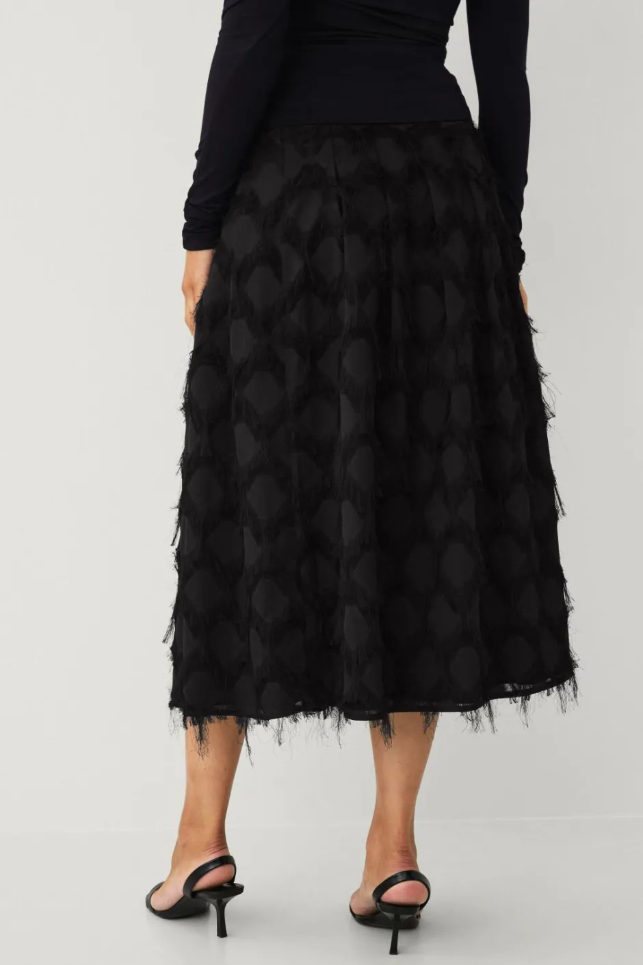 Hot Collection Nederdel med frynser Dame Nederdele