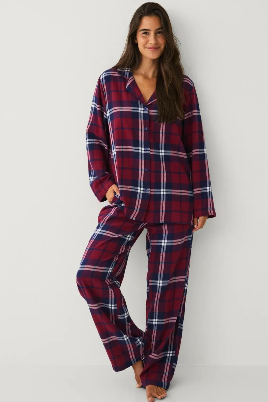 Ellos Collection Pyjamassæt i flonel^Dame Nattøj