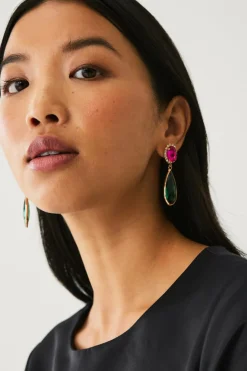 Hot Collection Ørestikker med dråbeformete sten Dame Smykker