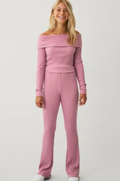 Hot Collection Ribbede leggings Børn Bukser & Leggings