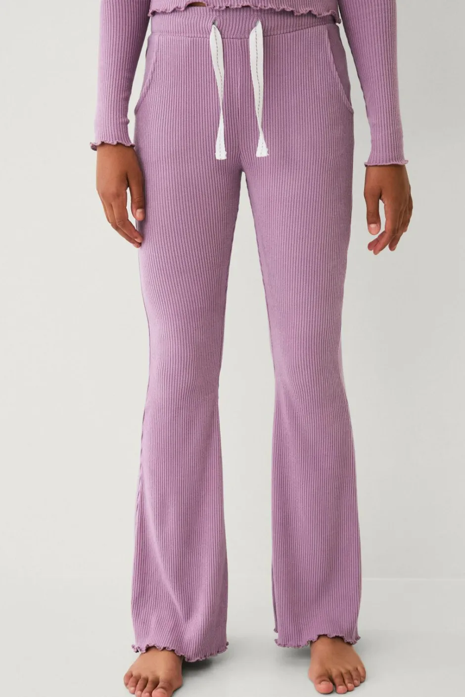 Online Collection Ribbede afslappede bukser Børn Nattøj & Homewear|Bukser & Leggings
