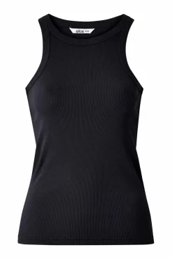 New Collection Ribbet tanktop med dyb udskæring Dame Basistøj|Toppe & Tank-Toppe