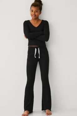 Ellos Collection Ribbede afslappede bukser^Børn Nattøj & Homewear|Bukser & Leggings