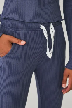 New Collection Ribbede afslappede bukser Børn Nattøj & Homewear|Bukser & Leggings