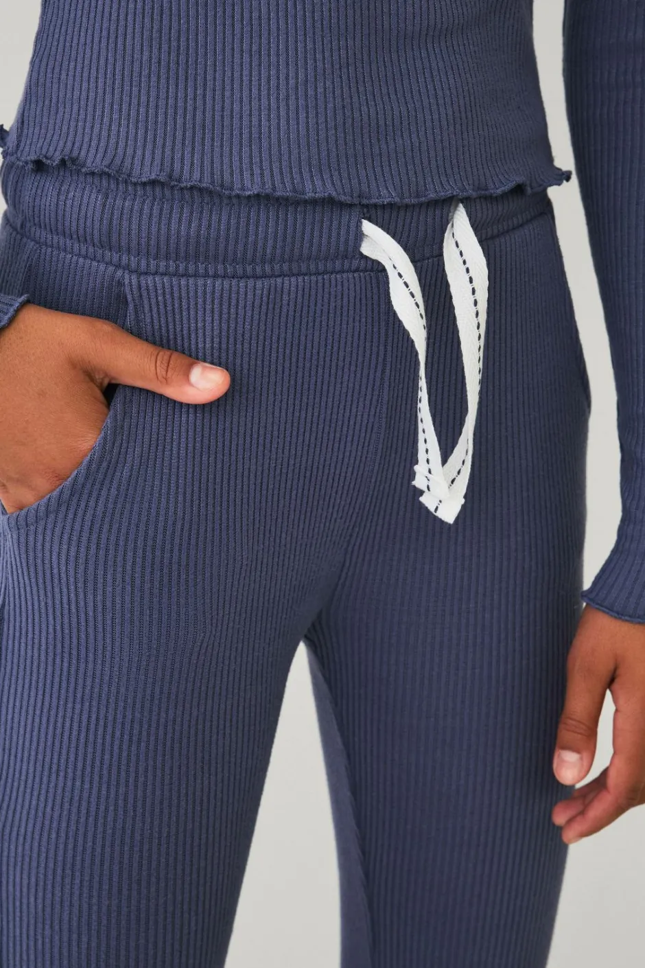 New Collection Ribbede afslappede bukser Børn Nattøj & Homewear|Bukser & Leggings