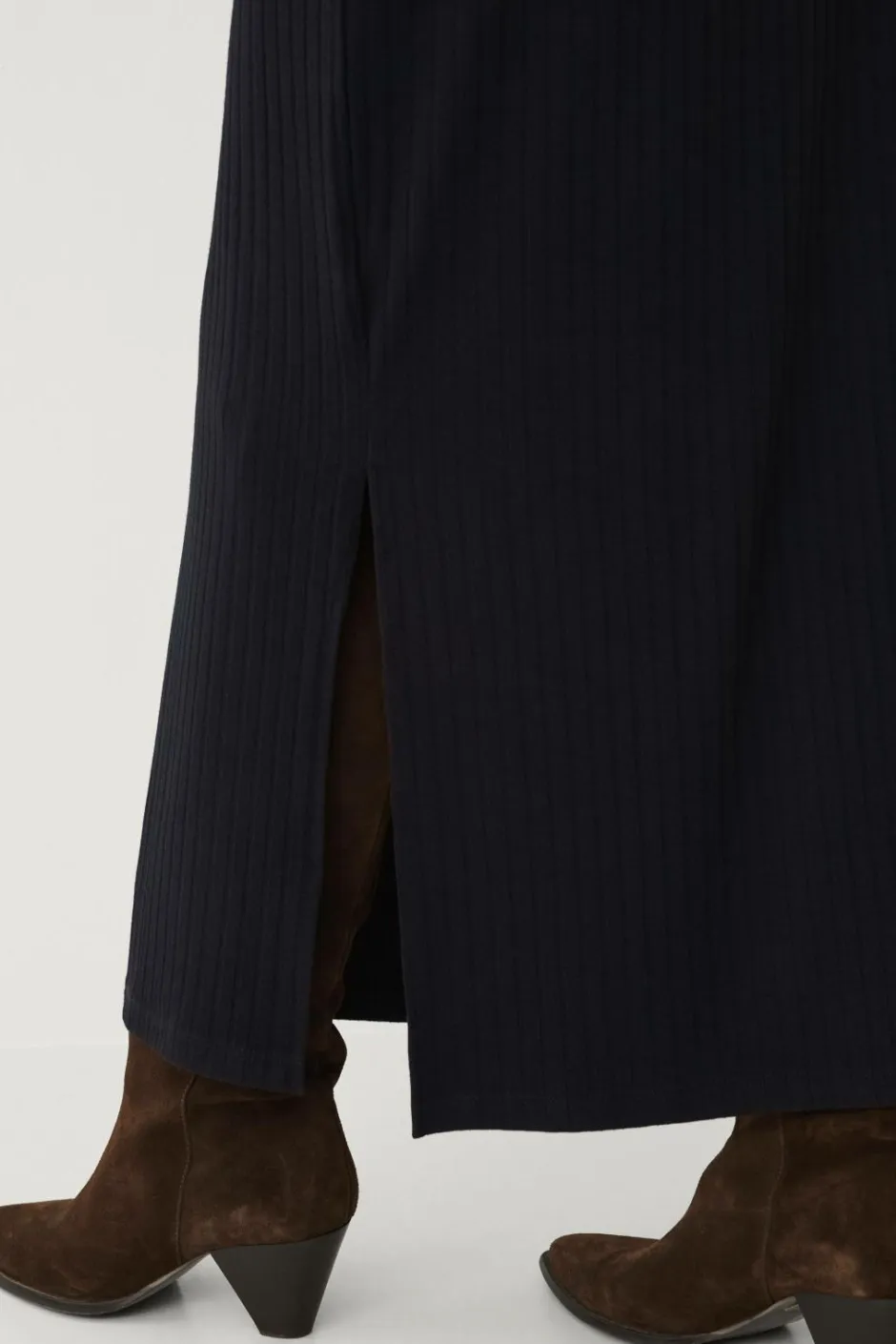 Ellos Collection Ribbet kjole med halv halfzip^Dame Kjoler