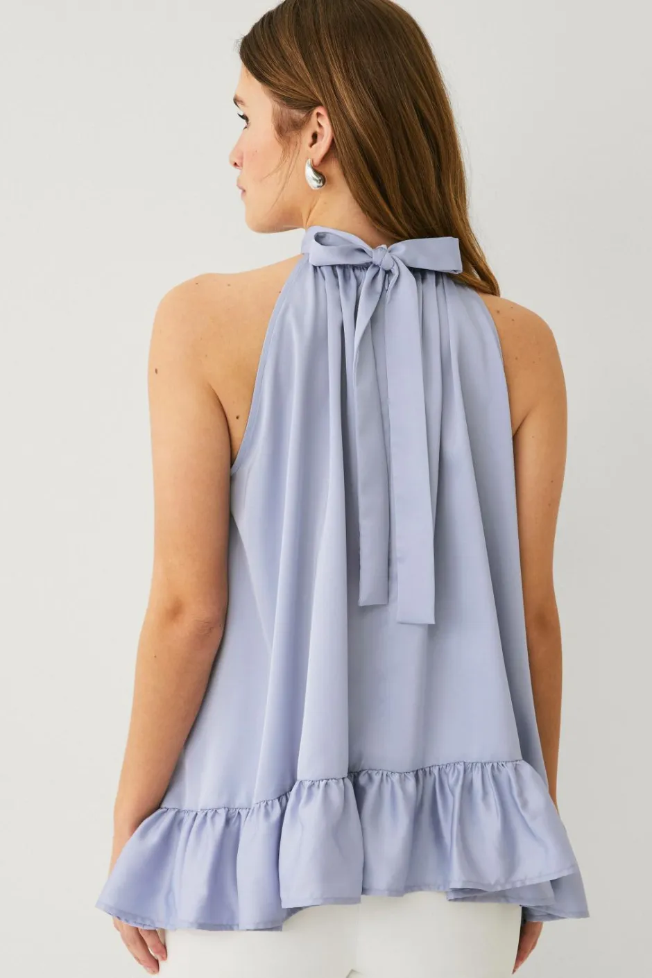 New Collection Ærmeløs bluse med dikkedarer Dame Skjorter & Bluser