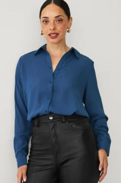 Ellos Collection Skjorte i crepe^Dame Skjorter & Bluser