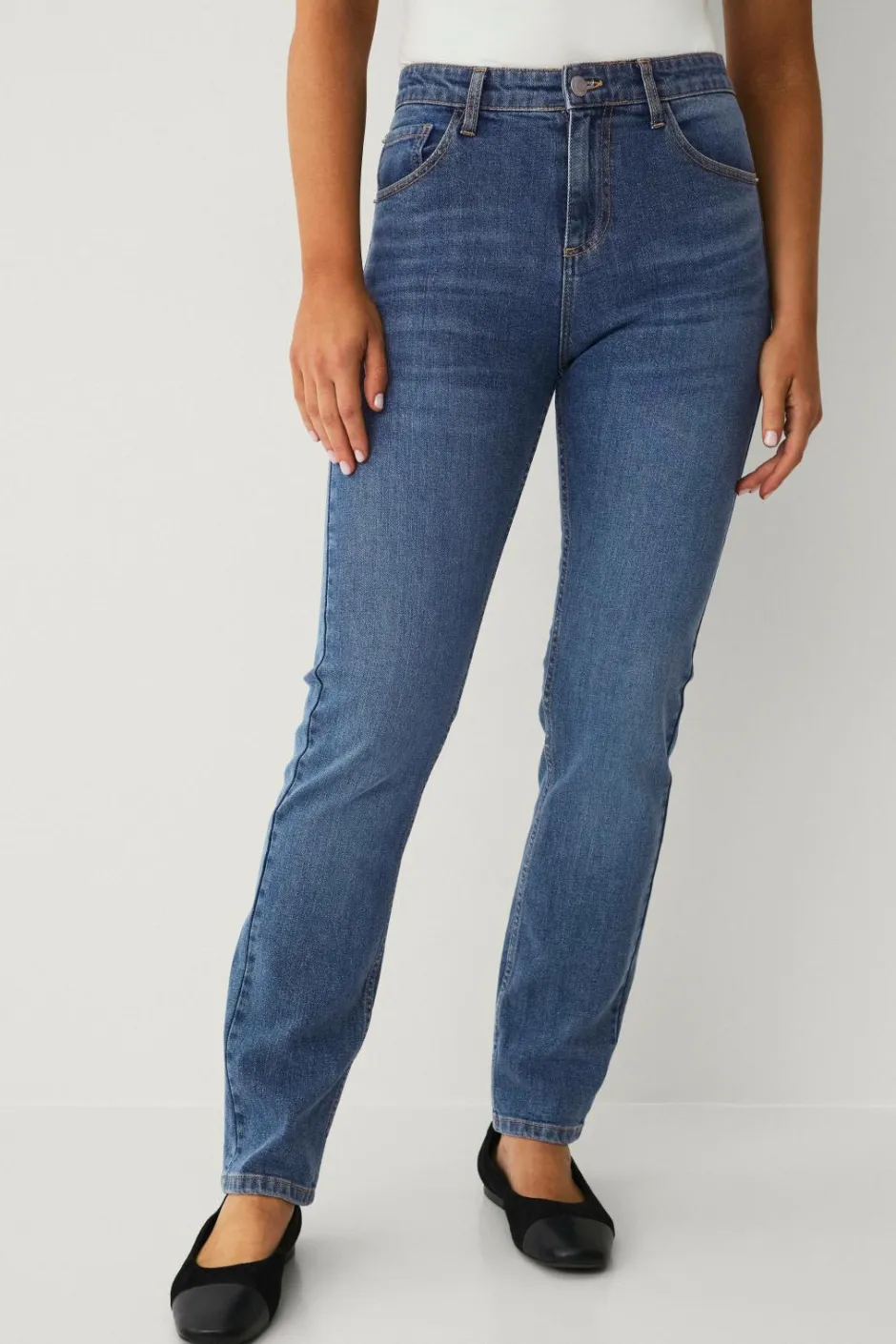 Ellos Collection Smalle stretchjeans med høj talje^Dame Jeans
