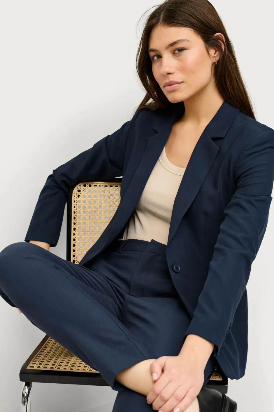 Hot Collection Smal pasform habitjakke Dame Blazere & Veste