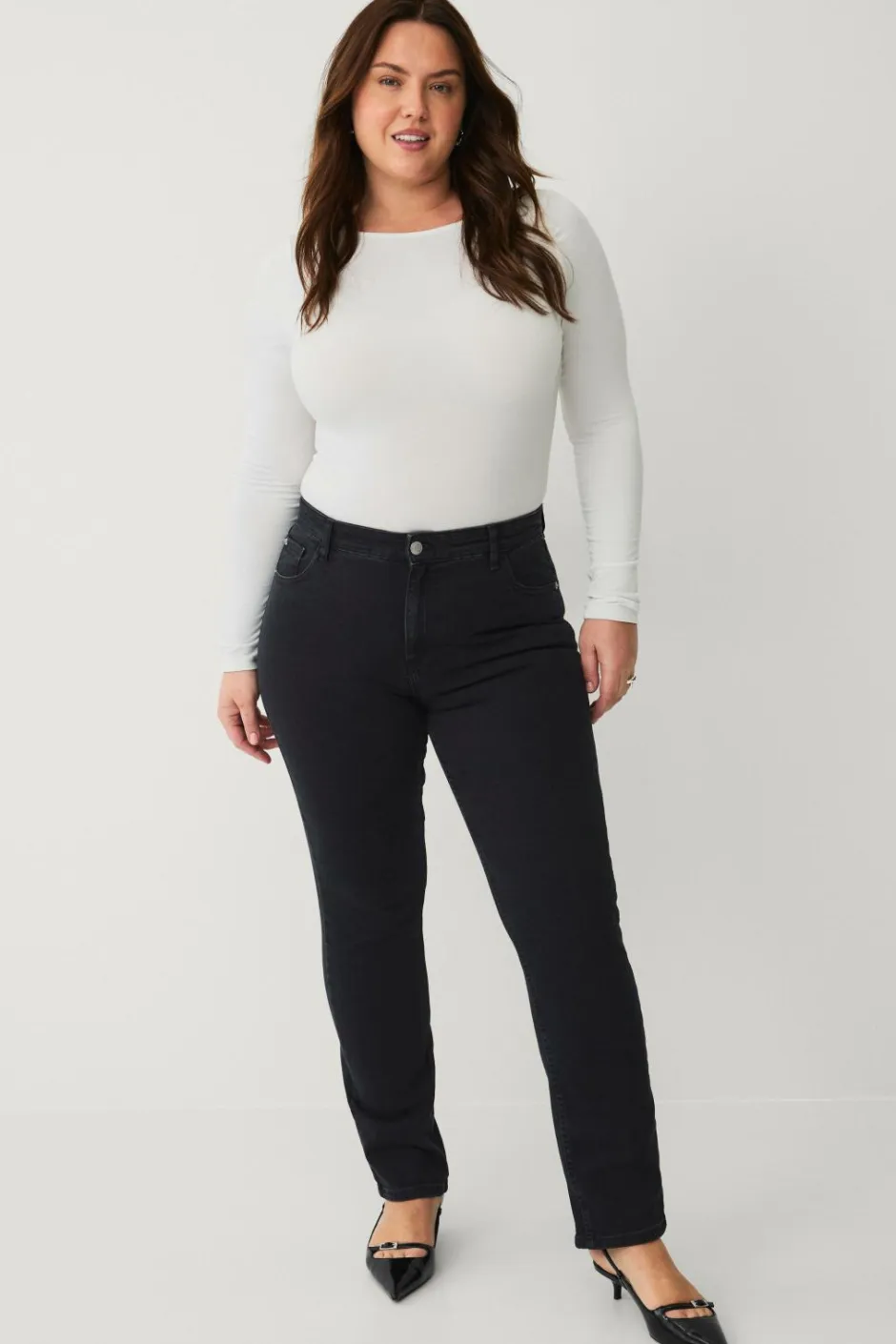 Ellos Collection Smalle stretchjeans med høj talje^Dame Jeans