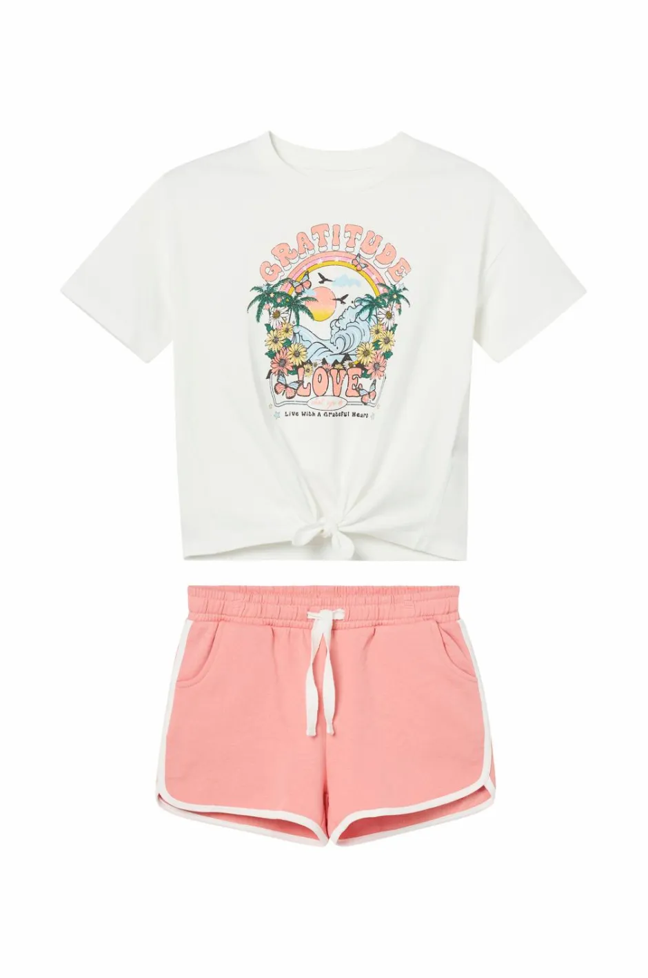 Hot Collection Sæt Nathalie med top og sweatshorts Børn Sæt Til Børn
