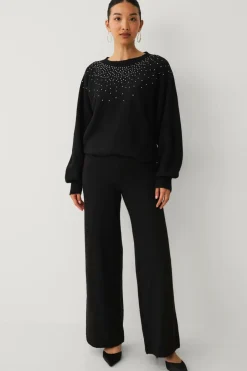 Ellos Collection Strikket Pullover med rhinstene^Dame Trøjer & Cardigans