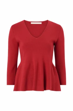 Ellos Collection Strikket Top med v-hals^Dame Toppe & Tank-Toppe