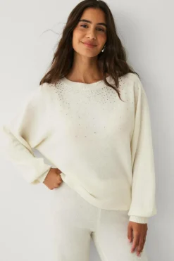 Ellos Collection Strikket Pullover med rhinstene^Dame Trøjer & Cardigans