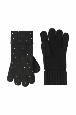 Outlet Collection Strikkede handsker med rhinstene Dame Handsker & Vanter