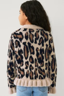 Ellos Collection Strikket trøje med flæser^Børn Trøjer & Cardigans