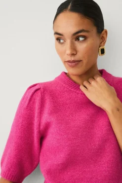 Discount Collection Strikket trøje med pufærmer Dame Trøjer & Cardigans