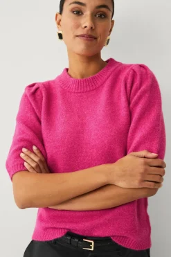 Discount Collection Strikket trøje med pufærmer Dame Trøjer & Cardigans