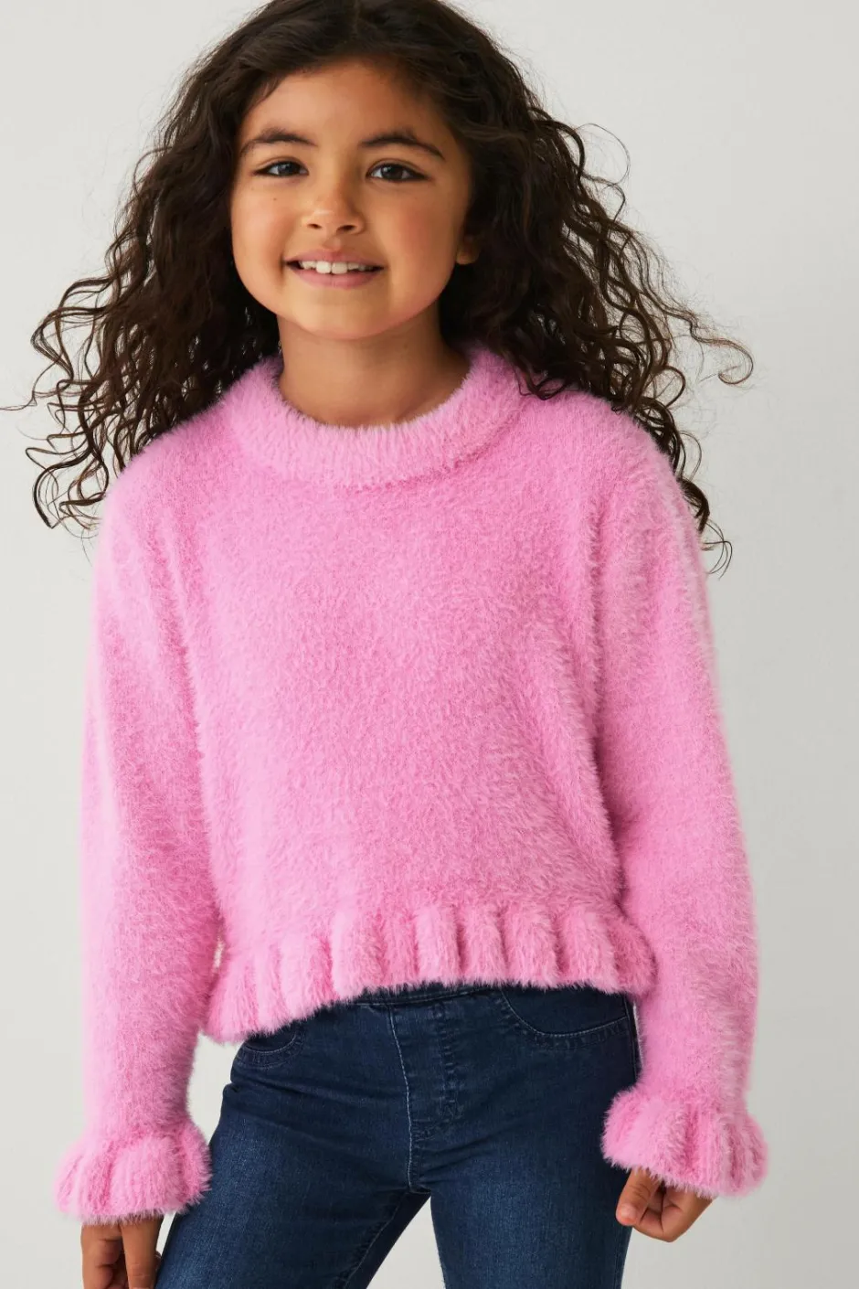 Sale Collection Strikket trøje med flæser Børn Trøjer & Cardigans