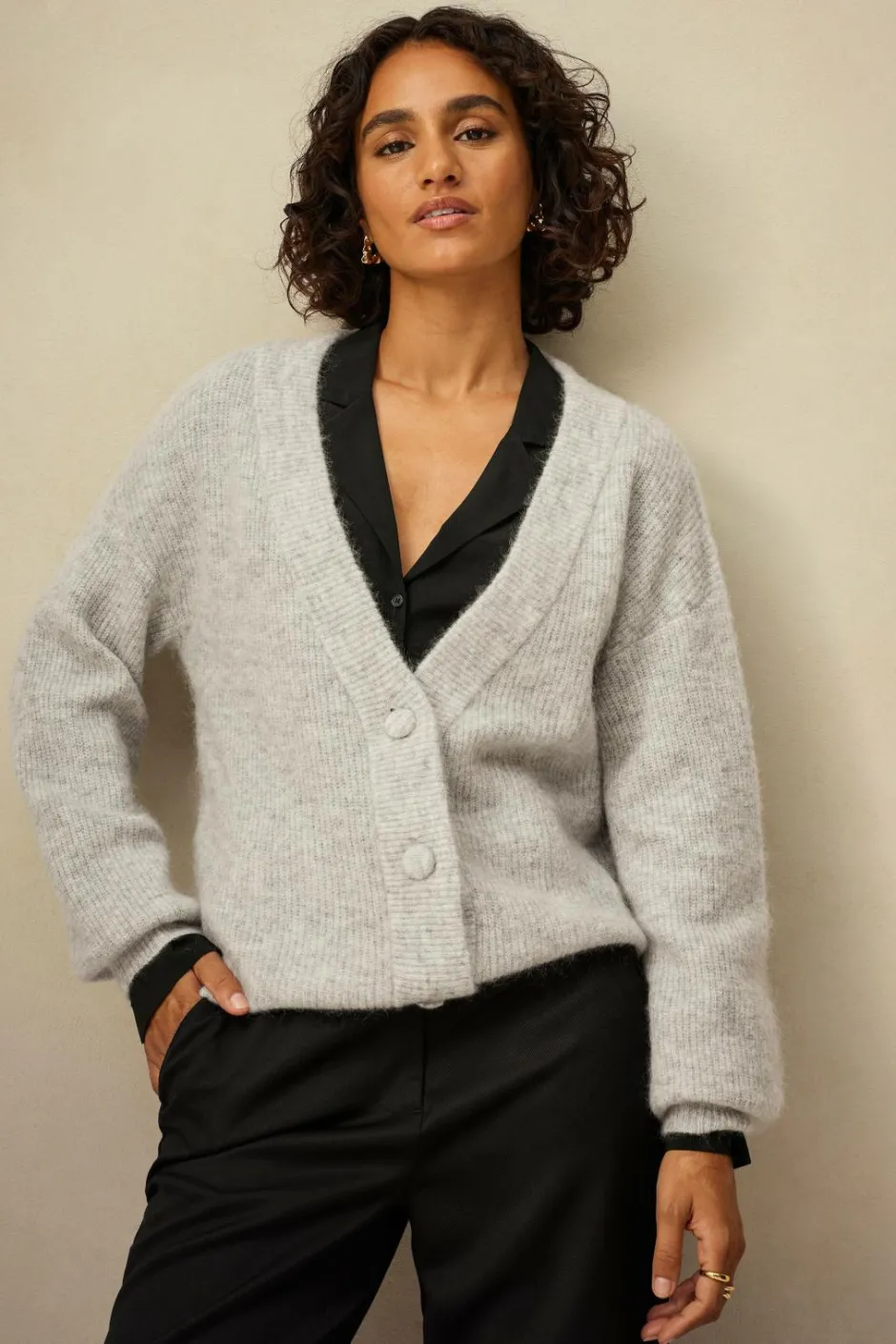 Ellos Collection Strikket cardigan af høj kvalitet^Dame Trøjer & Cardigans