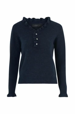 Ellos Collection Strikket trøje med flæsedetaljer^Dame Trøjer & Cardigans