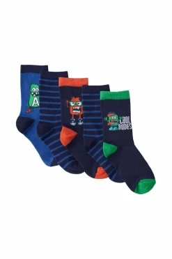 Ellos Collection Strømper Monsters 5-pak^Børn Undertøj