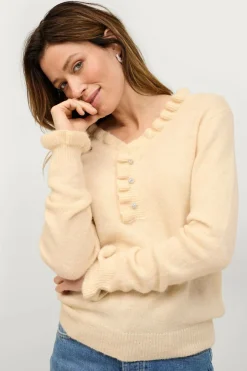 Ellos Collection Strikket trøje med flæsedetaljer^Dame Trøjer & Cardigans