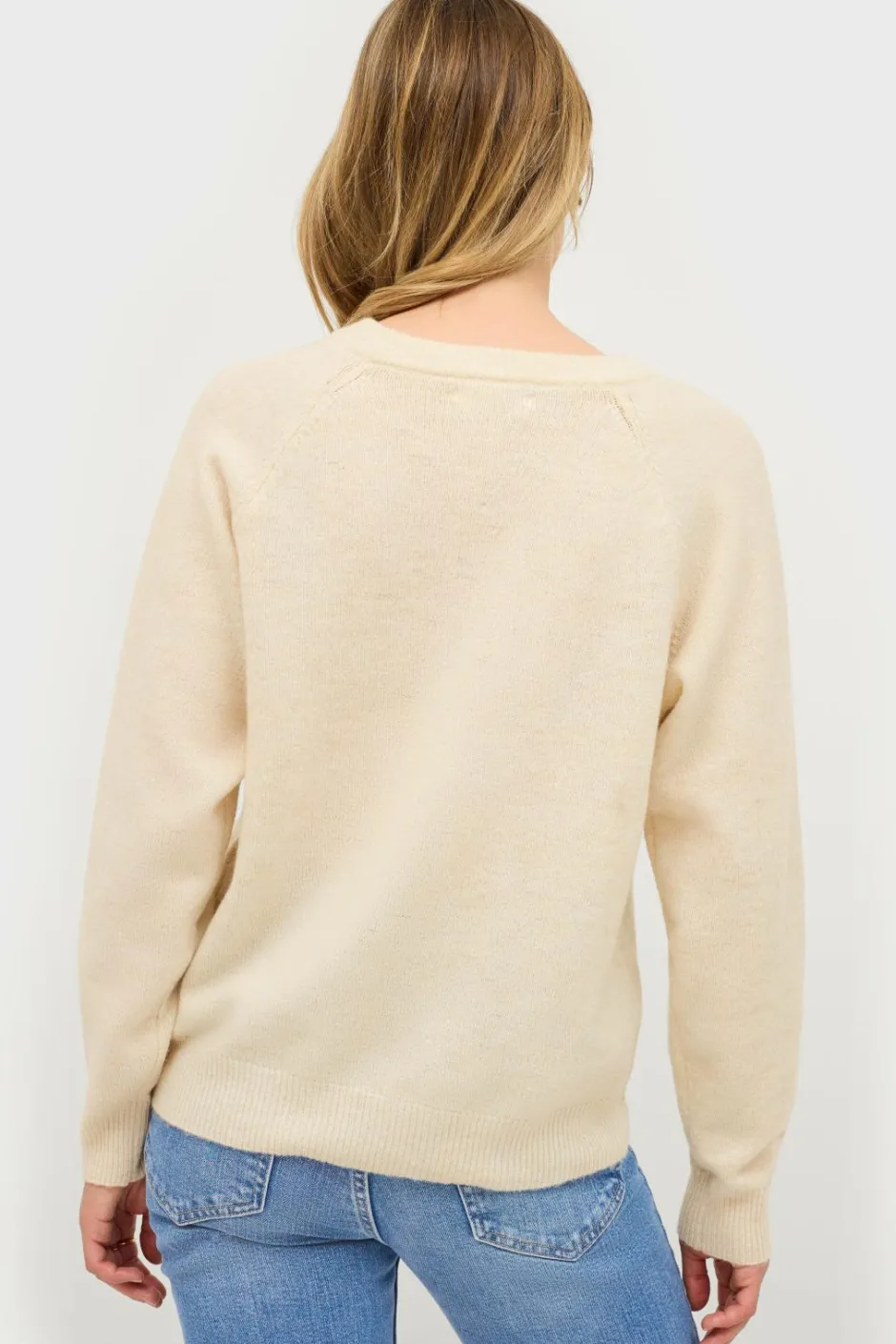 Outlet Collection Strikket trøje med rund hals Dame Basistøj|Trøjer & Cardigans