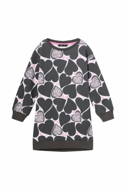 Hot Collection Sweatshirtkjole med tryk Børn Kjoler