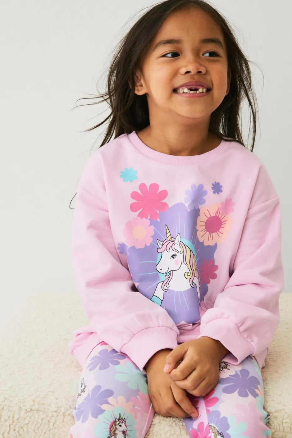 Sale Collection Sweatshirtkjole med tryk Børn Kjoler