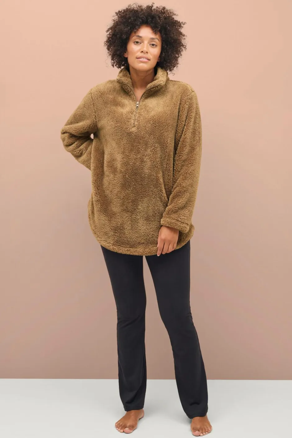 New Collection Sweatshirt i fleece Dame Overtøj|Overtøj